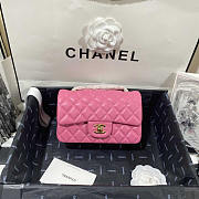 Chanel Classic Flap Bag Lambskin Pink Gold 20cm - 1