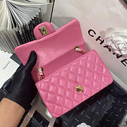 Chanel Classic Flap Bag Lambskin Pink Gold 20cm - 4