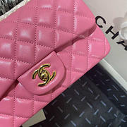 Chanel Classic Flap Bag Lambskin Pink Gold 20cm - 3