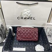 Chanel Classic Flap Bag Lambskin Red Wine Gold 20cm - 5