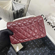 Chanel Classic Flap Bag Lambskin Red Wine Gold 20cm - 2