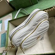 Gucci Interlocking G Mini Heart Shoulder Bag White 20x17.5x6.5cm - 3