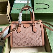 Gucci Ophidia GG Small Tote Bag Pink 24x20.5x10.5cm - 5