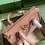 Gucci Ophidia GG Small Tote Bag Pink 24x20.5x10.5cm - 3