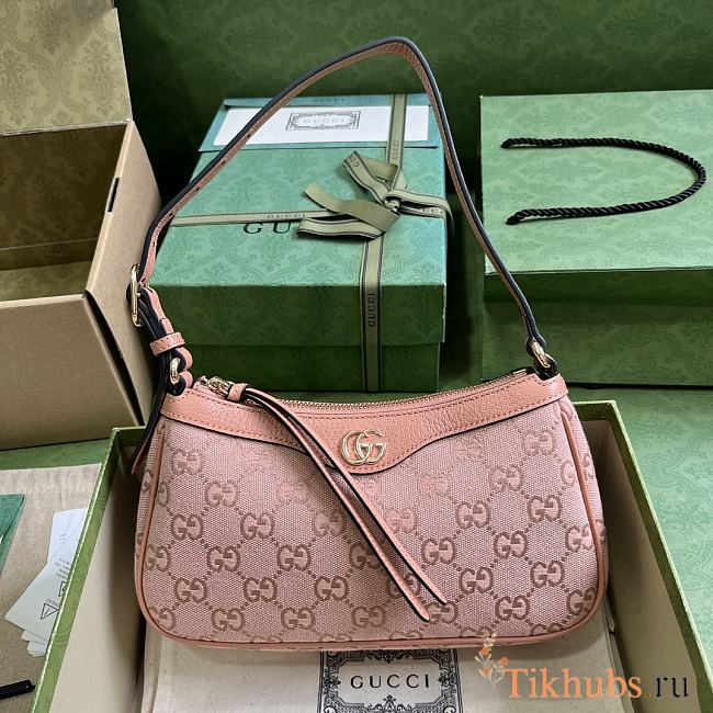 Gucci Ophidia GG Small Handbag Pink 25x15x6.5cm - 1