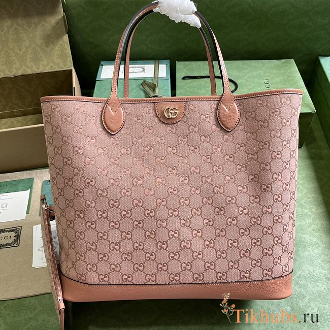 Gucci Ophidia GG Large Tote Bag Pink 40x33x19cm - 1