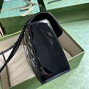 Gucci GG Marmont Patent Small Shoulder Bag Black 26x15x7cm - 6