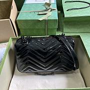 Gucci GG Marmont Patent Mini Shoulder Bag Black 22x13x6cm - 5