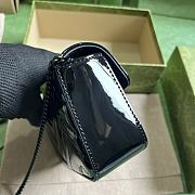 Gucci GG Marmont Patent Super Mini Bag Black 16.5x10x4.5cm - 6