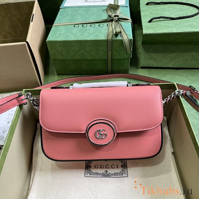 Gucci Petite GG Mini Shoulder Pink Bag 21x10x5cm - 1