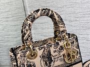 Dior Medium Lady D-Lite Bag Beige and Black 24 x 20 x 11 cm - 5