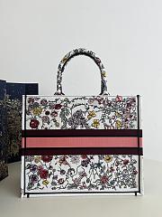 Dior Large Book Tote White Multicolor Florilegio 42 x 35 x 18.5 cm - 4