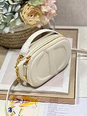 Dior CD Signature Oval Camera Bag White 18x11x6.5cm - 4