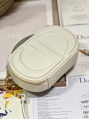 Dior CD Signature Oval Camera Bag White 18x11x6.5cm - 2