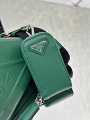 Prada Triangle Leather Green Shoulder Bag 26x14x12cm - 5