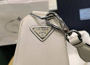 Prada Triangle Leather White Shoulder Bag 26x14x12cm - 5