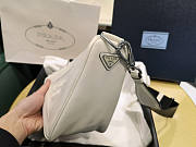 Prada Triangle Leather White Shoulder Bag 26x14x12cm - 3