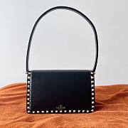 Valentino Rockstud23 Smooth Calfskin Shoulder Bag Black 23x13x9cm - 4