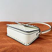 Valentino Small Rockstud23 Smooth Shoulder Bag White 18.5x12x8cm - 2