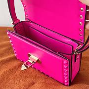 Valentino Small Rockstud23 Smooth Shoulder Bag Pink 18.5x12x8cm - 5