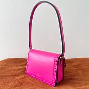 Valentino Small Rockstud23 Smooth Shoulder Bag Pink 18.5x12x8cm - 4