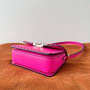 Valentino Small Rockstud23 Smooth Shoulder Bag Pink 18.5x12x8cm - 3