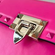 Valentino Small Rockstud23 Smooth Shoulder Bag Pink 18.5x12x8cm - 2