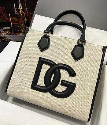 DG Bag Canvas Tote White 31x27x16cm