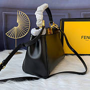 Fendi Peekaboo Mini Black Nappa Leather Bag 18x23x11cm - 5