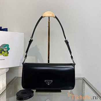 Prada Brushed Leather Femme Black Bag 26x4.8x12cm