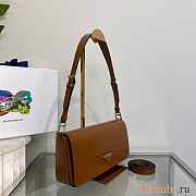 Prada Brushed Leather Femme Brown Bag 26x4.8x12cm - 4