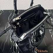 Prada Galleria Satin Mini-Bag With Crystals Black 20x14.5x9.5cm - 3