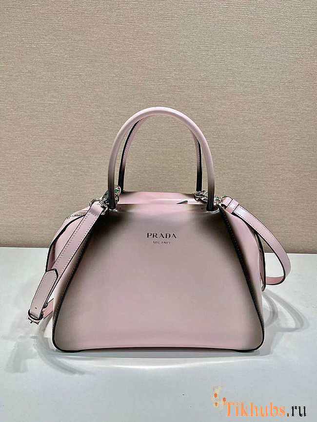 Prada Small Brushed Leather Prada Supernova Handbag Pink 25.5x13.5x18cm - 1