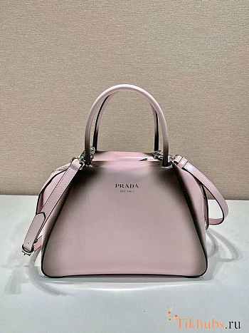 Prada Small Brushed Leather Prada Supernova Handbag Pink 25.5x13.5x18cm