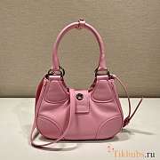 Prada Moon Re-Nylon and Leather Bag Pink 22.5x16x7.5cm - 2