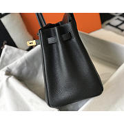 Hermes Birkin 35 Leather Bag Black Gold 35cm - 6