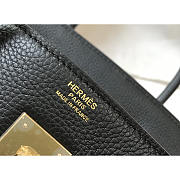 Hermes Birkin 35 Leather Bag Black Gold 35cm - 3