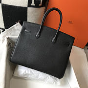 Hermes Birkin 35 Leather Bag Black Gold 35cm - 2