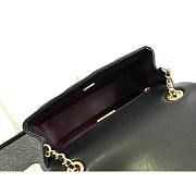 Chanel Small Handle Flap Bag Lambskin Wood Gold Black 21x13.5x6cm - 4