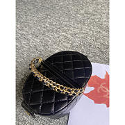 Chanel 23c Spring Flap Bucket Bag Lambskin Black 15x10x7cm - 4