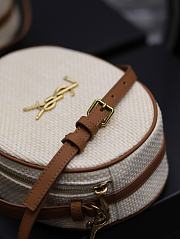 YSL Cassandra Raffia Camera Shoulder Bag 22x16.5x6cm - 3