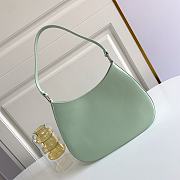 Prada Cleo Brushed Leather Shoulder Bag Green 27x21x5cm - 5