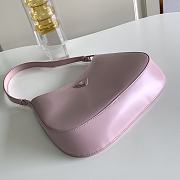 Prada Cleo Brushed Leather Shoulder Bag Pink 27x21x5cm - 5