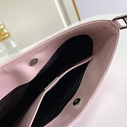 Prada Cleo Brushed Leather Shoulder Bag Pink 27x21x5cm - 3