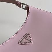 Prada Cleo Brushed Leather Shoulder Bag Pink 27x21x5cm - 2