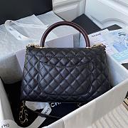 Chanel Medium Coco Wine Handle Black Caviar Gold 29cm - 5