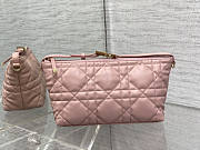 Dior Medium Diortravel Nomad Pouch Pink Calfskin 22x13x9.5cm - 2