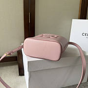 Celine Small Bucket Cuir Triomphe Pink 17x22x10cm - 5