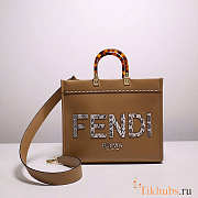 Fendi Sunshine Medium Light Brown Leather 35x31x17cm - 1