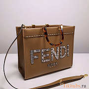 Fendi Sunshine Medium Light Brown Leather 35x31x17cm - 5